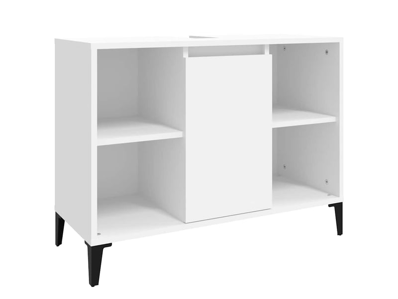  Ensemble de meubles salle de bain 3 pcs blanc bois d'ingénierie cf63939  - Conforama C