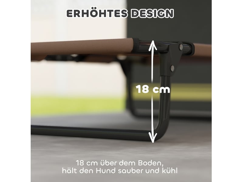  Lit enfent pliable  75 x 51 x 18 cm – marron – maille respirante, usage intérieur extérieur  - Conforama D