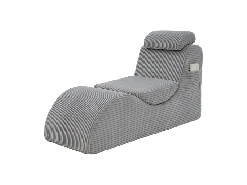 Fauteuil de relaxation moderne gris clair – design ergonomique, mousse compressée, salon - Conforama A