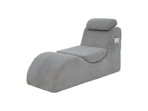 Fauteuil de relaxation moderne gris clair – design ergonomique, mousse compressée, salon