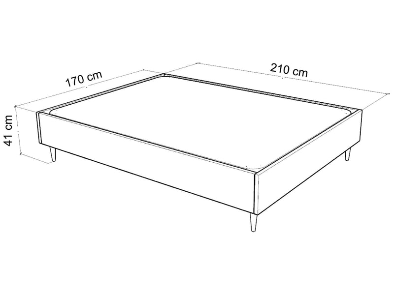 Sommier coffre 160x200 cm VOLTAIRE - Conforama H