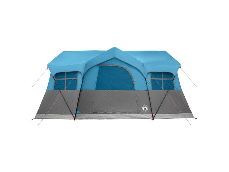Tente de camping, tente familiale bleu 10 personnes polyester et acier - Conforama E