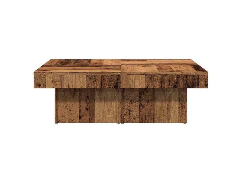  Table basse | table de salon vieux bois 90x90x28 cm bois d'ingénierie  - Conforama D