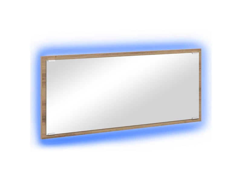  Miroir de salle de bain, miroir de toilette chêne artisanal 90 x 8,5 x 37 cm bois d'ingénierie cf62657  - Conforama A