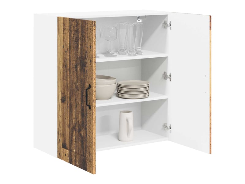  Meuble mural de cuisine, armoire de cuisine bois ancien 80x31x80cm shl2350  - Conforama C