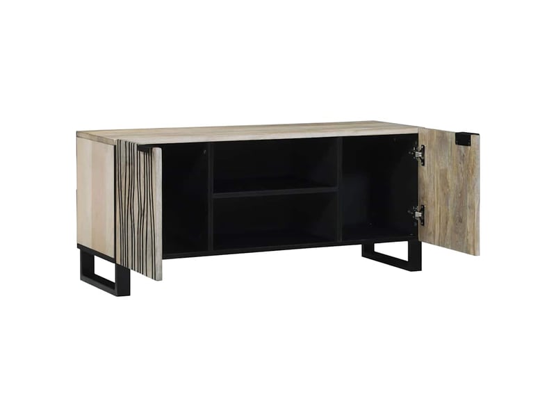 Meuble tv - unites tv 105 x 33 x 46 cm blanc bois d'ingénierie - Conforama A