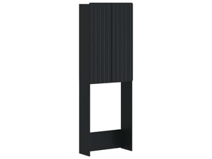 Armoire de toilette, meuble de toilette zwolle noir 66x25.5x190 cm