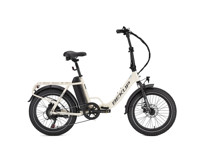 Bekup s3 vélo électrique pliable, pneus 20, batterie 48v 15ah, beige - Conforama B