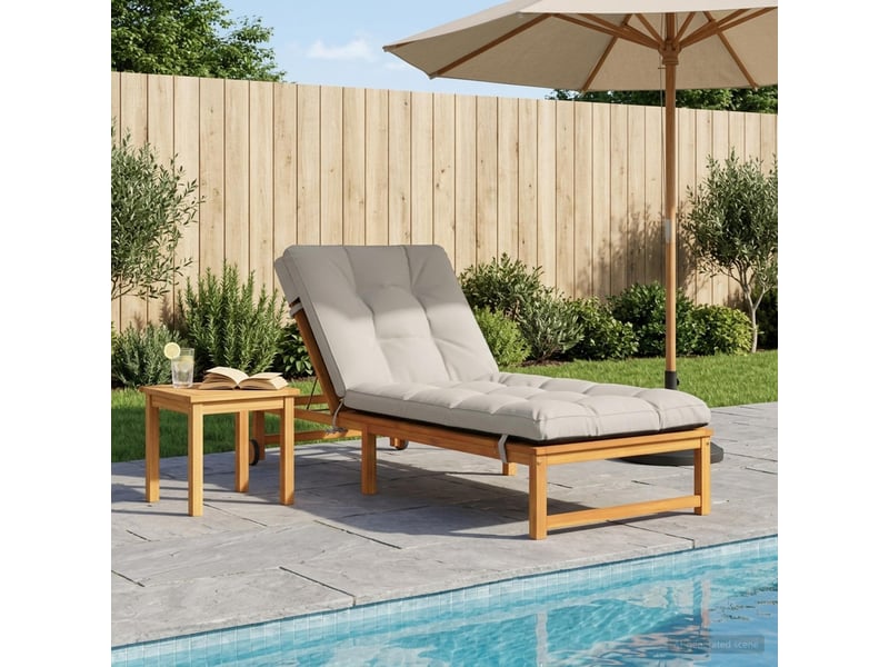  Coussin de transat, coussin pour bain de soleil vianen 100 % polyester blanc 200 x 80 x 8 cm cf56267  - Conforama B