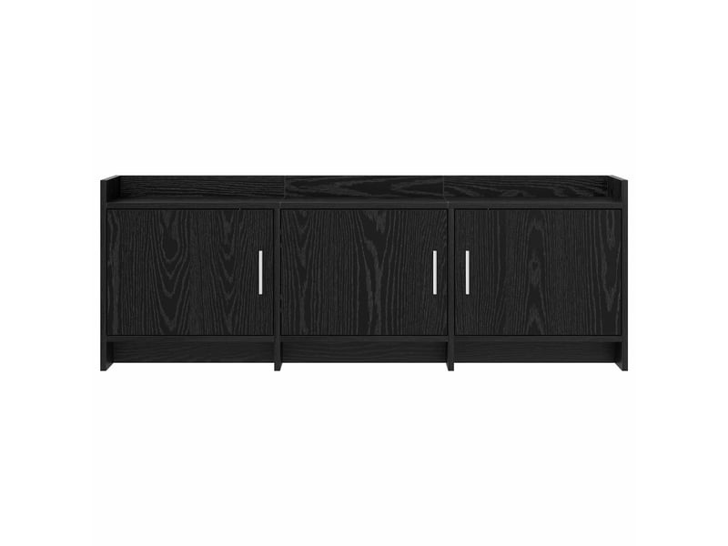  Meuble tv - banc tv - meuble de rangement 130 x 33 x 47 cm chêne noir bois d'ingénierie  - Conforama E