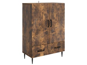Buffet - bahut - meuble de rangement chêne fumé 66 x 34,5 x 95 cm bois d'ingénierie
