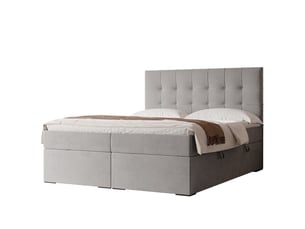 Lit coffre 180x200 cm IDOHOME IMPERIAL coloris gris