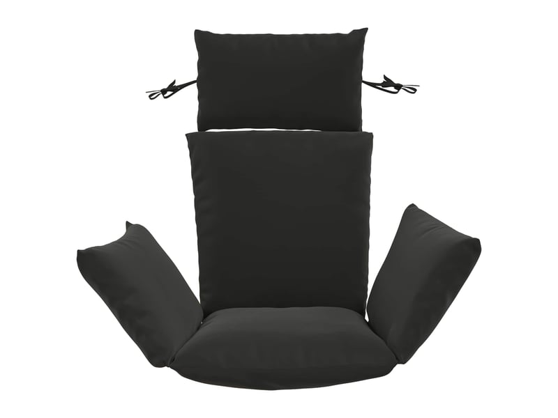  Coussin pour balançoire de chaise d'œuf, coussin d'intérieur et d'extérieur adirondack putten 100 % polyester noir 60 x 145 x 10 cm cf50073  - Conforama C