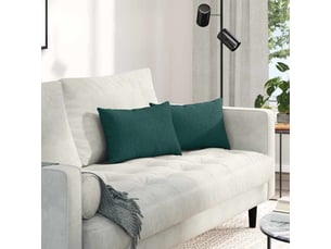 Lot de 2 coussins de canapé, coussins décoratifs tissu vert foncé 50 x 30 cm cf58986