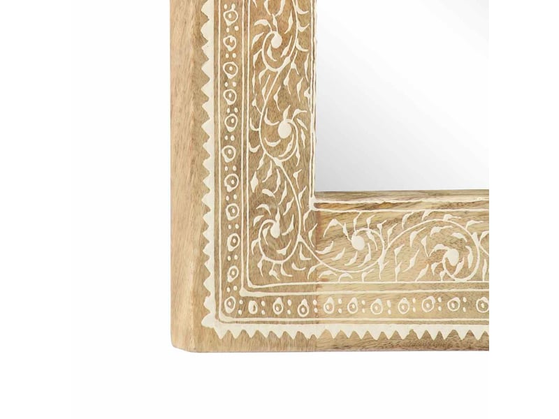  Miroir, miroir décoratif peint à la main 40x55 cm bois de manguier solide cf62903  - Conforama E