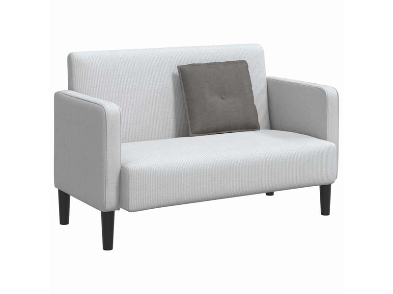 Coussin de dos, coussin de dossier gris clair 50 x 45 cm tissu en velours côtelé cf54675 - Conforama C