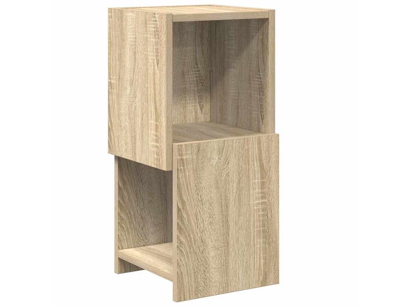  Meuble d'angle, meuble de rangement salon 25,5x25x55cm bois d'ingénierie chêne sonoma  - Conforama A