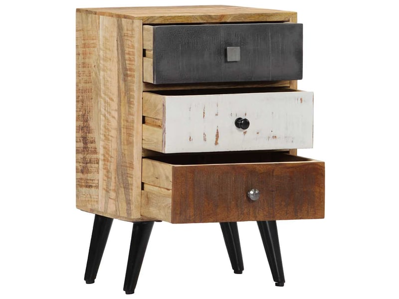  Table de chevet - cabinet de chevet - table de nuit 40 x 30 x 60 cm bois de manguier massif  - Conforama B