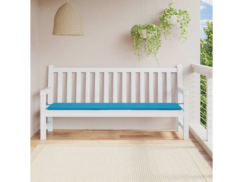  Coussin de banc de jardin, coussin d'assise bleu 200x50x3 cm tissu oxford cf52674  - Conforama B