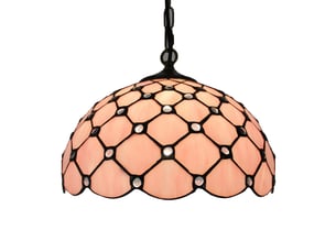 Lustre suspendu vintage en vitrail fait main – hauteur réglable, douille e27, pour salon, chambre et salle à manger-style 2