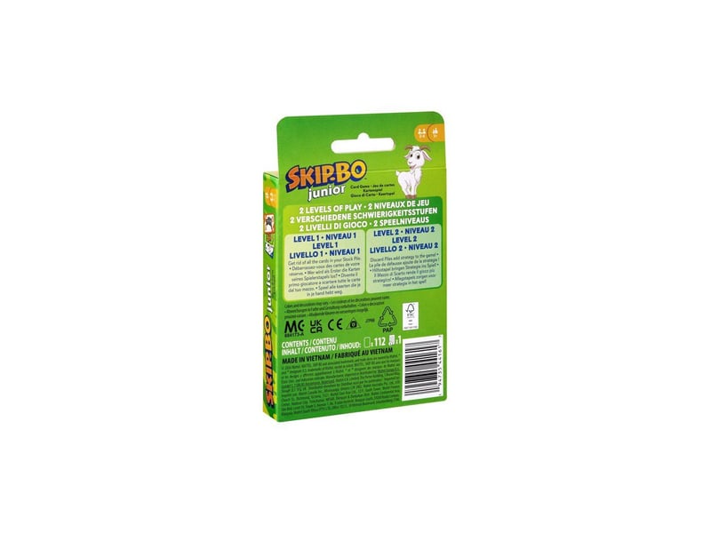  Jeu de cartes skip-bo junior 2 niveaux 112 cartes pour 2 a 4 joueurs des 5 ans MAT0194735441617 - Conforama C