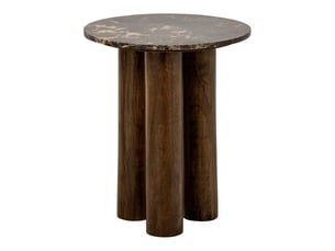Table d'appoint en marbre isaak 60cm marron