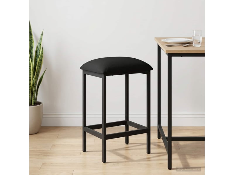  Tabouret de bar, chaise de bar noir 40x32x64 cm bois d'ingénierie shl73315  - Conforama B