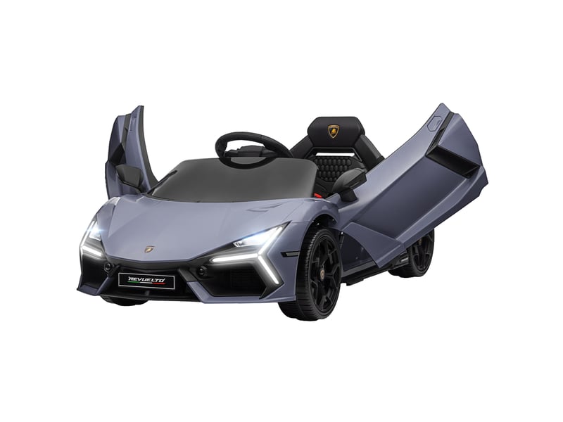  Voiture électrique pour enfants de 3 à 5 ans, conduite souple, télécommandée, avec klaxon, en plastique et métal, grise  - Conforama B