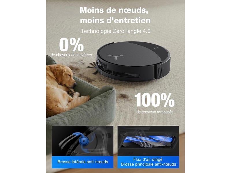 ECOVACS DEEBOT T90 Pro Omni Robot Aspirateur Laveur, 30000Pa, PowerBoost,OZMO Roller 3.0,TruEdge 3.0 30000Pa, TruEdge 3.0, YIKO - Conforama D