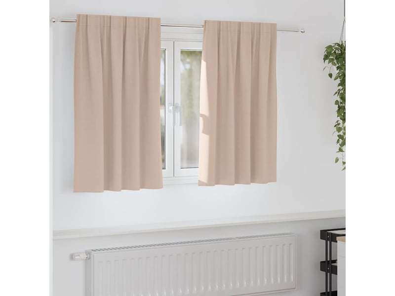 Lot de 2 rideaux occultants, rideaux black-out avec anneaux taupe 140 x 140 cm cf44768 - Conforama B