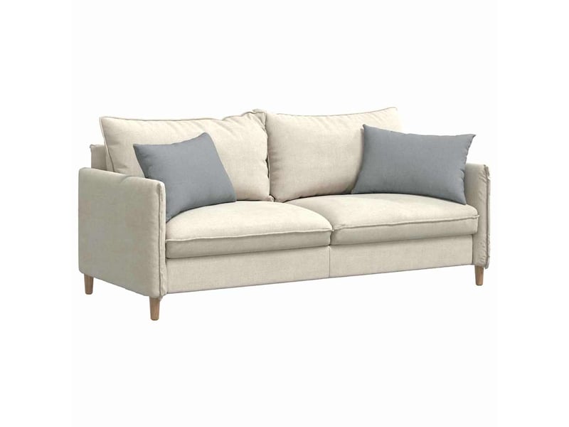  Lot de 2 coussins de canapé, coussins décoratifs tissu gris clair 60 x 40 cm cf58844  - Conforama C