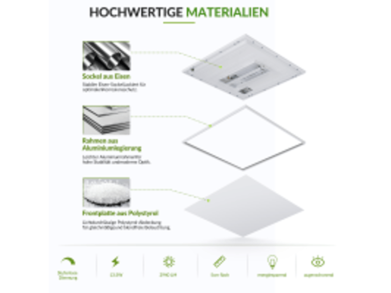  Zmh plafonnier led 13.5w blanc plafonnier moderne 45x45 cm intensité variable pour salon  - Conforama D