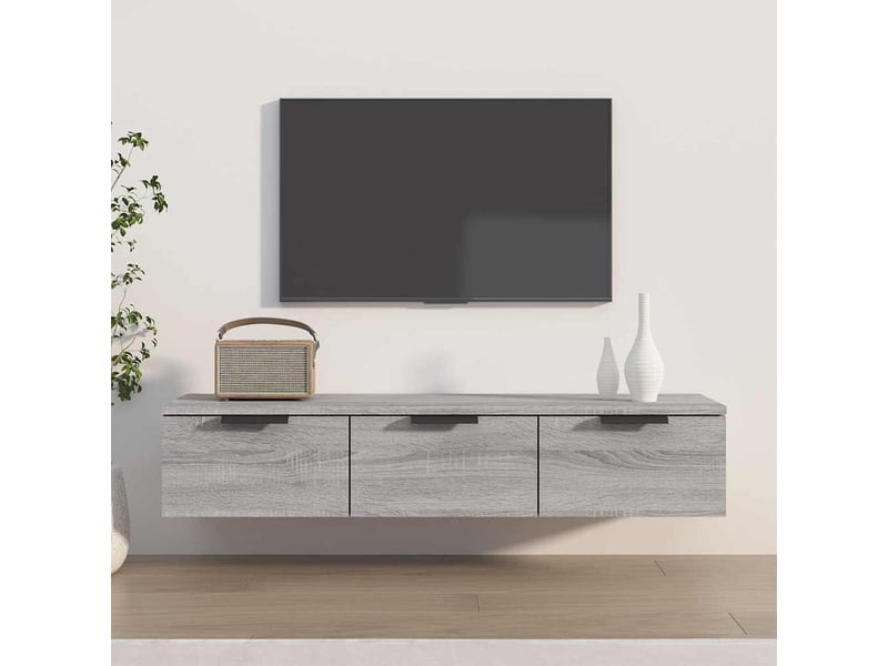  Armoire murale, meuble de rangement sonoma gris 102x30x20 cm bois d'ingénierie  - Conforama B