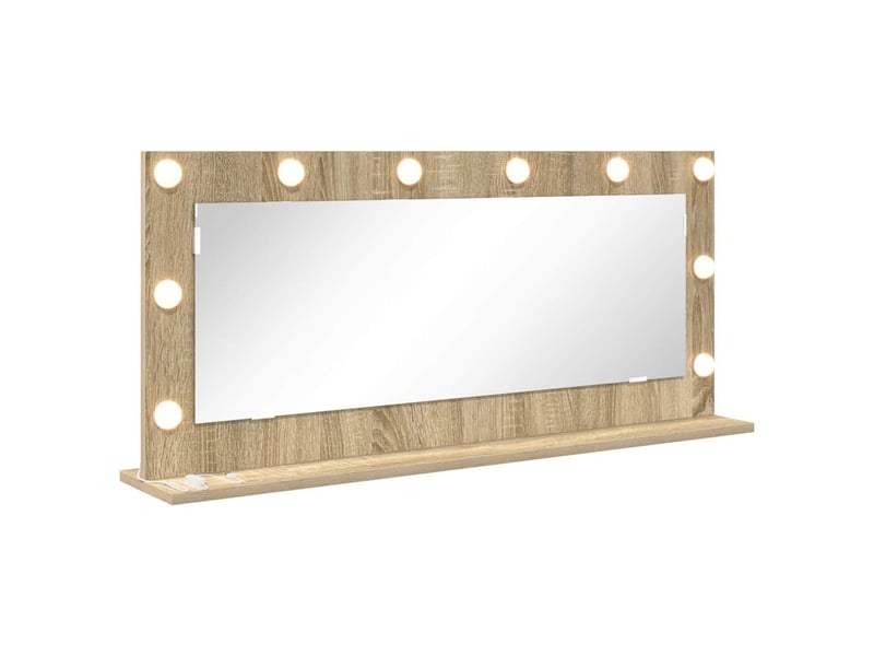 Miroir de vanité, miroir de coiffeuse chêne sonoma 100 x 45 x 18 cm rectangulaire cf62767 - Conforama A