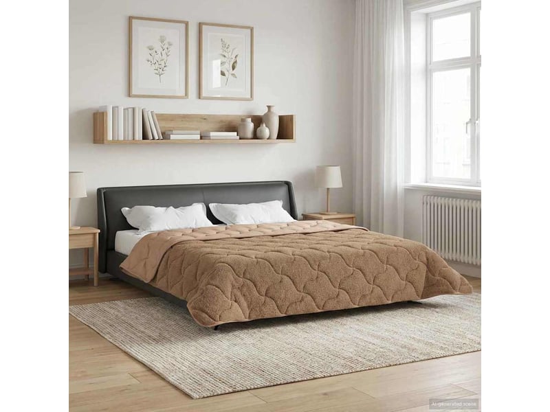  Duvet d'hiver - couette 200 x 200 cm hiver - couette taupe respirant  - Conforama D