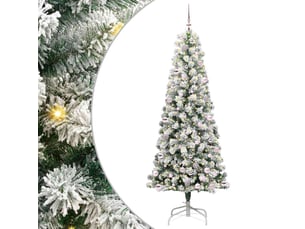 Sapin de noël, arbre de noël artificiel à branches articulées vert et blanc cf61127