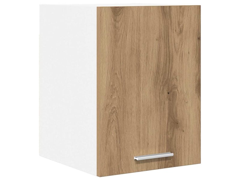 Meuble de rangement cuisine, armoire suspendue chêne artisan et blanc 30x31x40cm - Conforama A