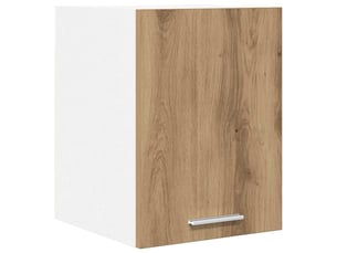 Meuble de rangement cuisine, armoire suspendue chêne artisan et blanc 30x31x40cm