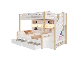 Lit superposé 90x200 cm <strong>OOIILLEE</strong>  <strong></strong> coloris blanc
