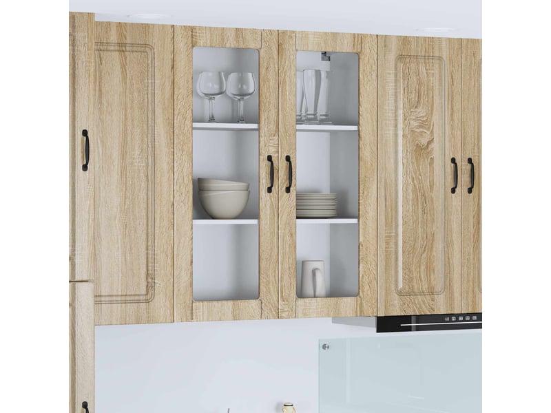 Meuble mural de cuisine | armoire de cuisine chêne sonoma 80x31x100cm shl7291 - Conforama B