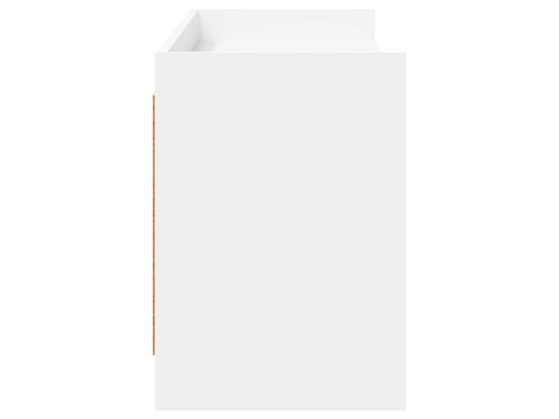  Meuble tv - banc tv - meuble de rangement 168 x 33 x 47 cm blanc bois d'ingénierie  - Conforama E