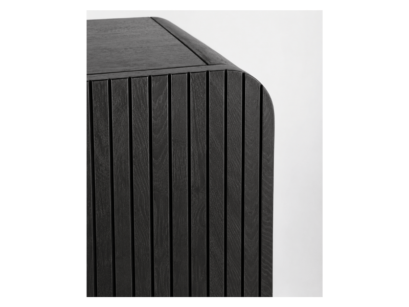 Meuble de salle à manger 4 portes , manguier noir, mira - Conforama D