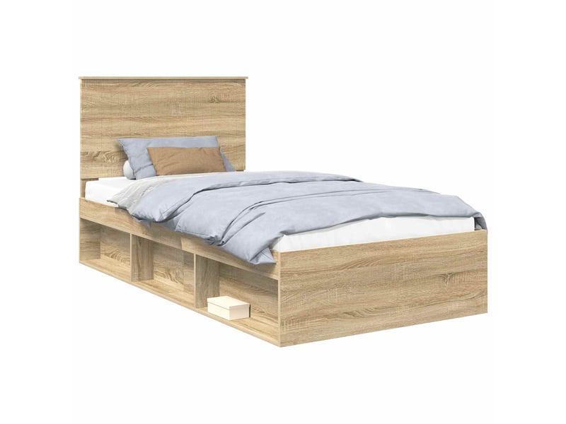  Lit simple- lit adulte -  cadre de lit sonoma 100 x 200 cm bois de pin massif  - Conforama A