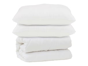 Couette avec oreiller 3 pcs - duvet blanc microfibre
