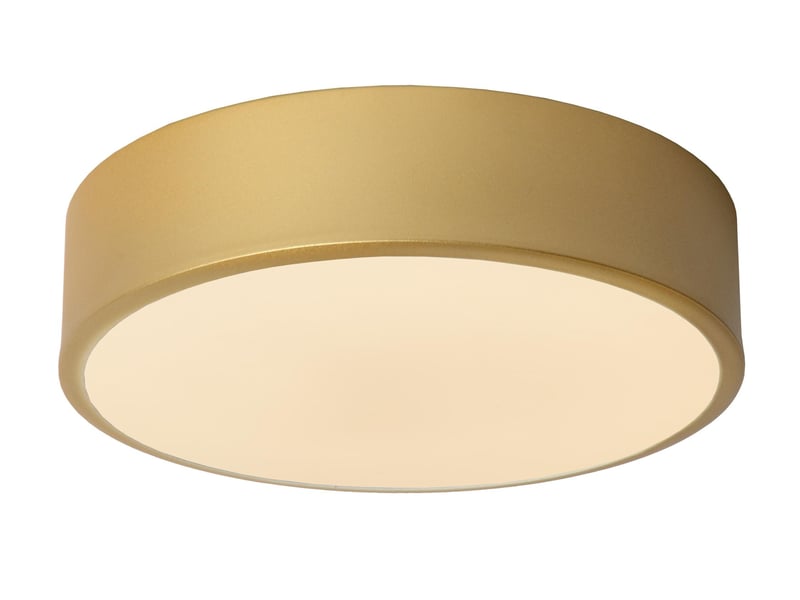 Lucide unar - plafonnier - ø 20 cm - led 3 stepdim - 1x12w 2700k - or mat laiton  - Conforama A