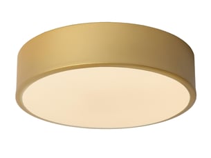 Lucide unar - plafonnier - ø 20 cm - led 3 stepdim - 1x12w 2700k - or mat laiton