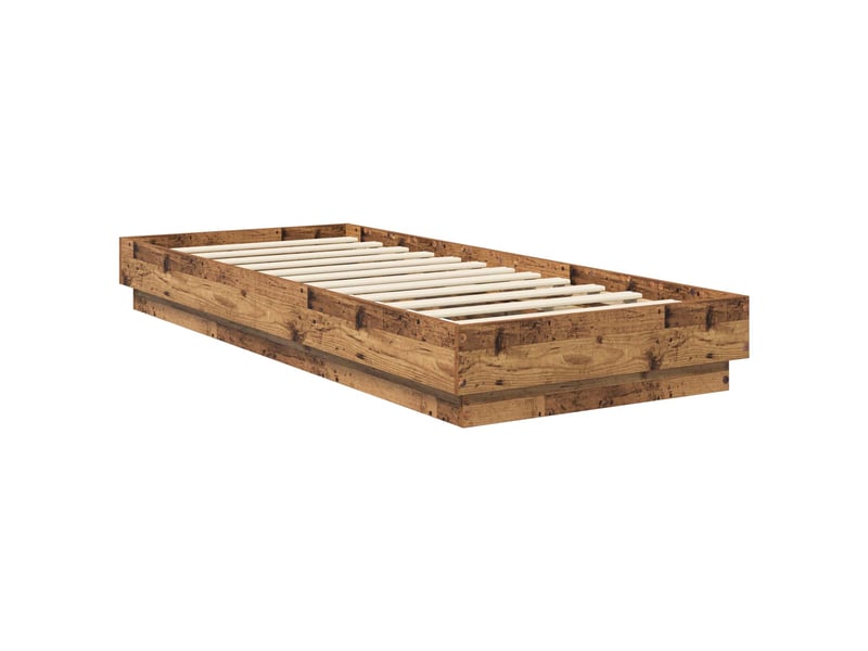  Lit simple- lit adulte -  cadre de lit au sol bois ancien 80 x 200 cm bois d'ingénierie  - Conforama B