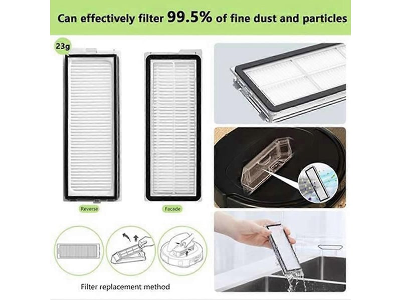 26pcs for roborock q revo maxvq revo sq revo pro spare parts main side brush dust bag hepa filter mop cloths - Conforama E