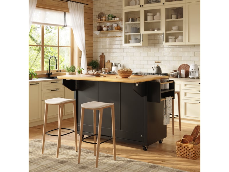  Desserte 2 portes 5 tiroirs coloris noir mdf desserte noir - Conforama E