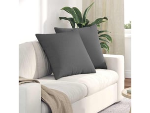 Lot de 2 coussins de canapé, coussins décoratifs tissu gris foncé 80 x 80 cm cf58874